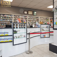 ONI Shopfitting Customized Pharmacy Shelves Drugstore Display Racks Furniture Designs Interior Decoration