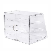 Anti-fragile; sustainable ; light ; can be printed with logo makers custom production acrylic bread pastry display cabinet plexiglass dessert cake display stand