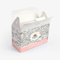 White Rose Logo Kraft Paper Christmas Bridesmaid Flower Cable Pastry Cake Package Custom Paper Gift Box Recyclable
