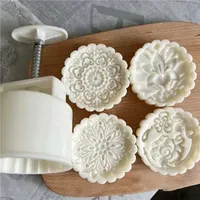 150g/200g Flower Shape Pastry Moulds Mooncake Mold Mooncake Mould Hand Pressure Tool Plastic Material Baking Accessories 240729