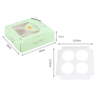 Reused materials 4 boxes of semi-cooked cheese, 4 pieces of pastry box, transparent high-grade pastry box and baking box
