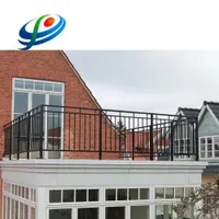 Companies Ornamental Balcony Grill Design Veranda Fence Powder Coated Wrought Iron Guardrail for Swimming Pool/House/Villa