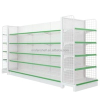 Single Side Shelf 5 Layer Supermarket Shelf Mezzanine Layer Multi Grocery Store Display Rack Grocery Racks