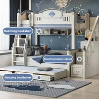 Creative Small Bunk Bed With Safety Guardrail Home Furniture For 9-16 Years Old Boy And Girl Kid Lovely Solid Wood Children Bed
