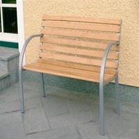 China LFurniture Metal Frame Metal Handrail Wooden Bench-15