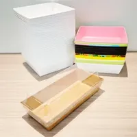 Source Factory Customize to Go Paper Disposable Food Containers Bakery Sandwich Dessert Boxes for Sandwich Cookie Pastry Cake Slice