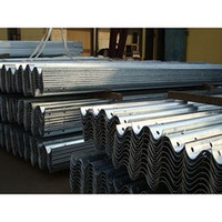 Hot dip galvanized steel corrugated two waves guardrail