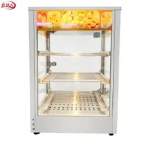 Cooking Machines Automatic Industrial Heating Panel Glass Food Pastry Display Warmer Showcase