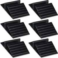 6 Pcs Support Feet for Pet Gate Plastic Triangle Reinforcement Fitting Dog Panel Isolation Fence Free Standing Pet Gate Dog Fence Panels for Configurable Wood Dog Gate Doggie Guardrail, Black