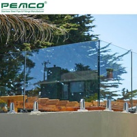 China Balustrade Suppliers Low Price Deck Handrail Glass Railing