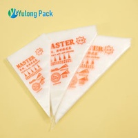 16 Inch High Quality Baking Supplies Icing Pastry Bag Cake Decorating Tools Transparent Disposable Plastic HDPE Orange