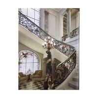 Traditional Handmade Wrought And Cast Iron Stair Handrail High End Handrails For Homes