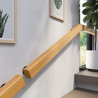 Solid Wood Handrails for Indoor Stairs Handling Safety Wall Mount Handrail Dollar Non-Slip Stair Handrail