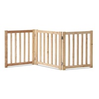 Wholesale Sustainable Natural Wood 3 Panel Door Guardrail Pet Free Indoor Outdoor Outdoor Wooden Foldable Door