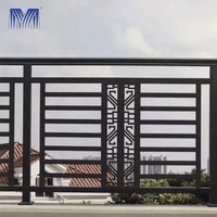Balustrades and Aluminum Handrail Metal Baluster Modern Fence Indoor Ms Parapet square Pipe Design Cement Balcony Railing Height