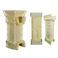 European Roman Column Mold Villa Line Handrail Balcony Guardrail Cast-in-place Vase Column Cement Railing Mold Outdoor Tonnelles