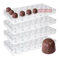4Pcs Set Polycarbonate Chocolate Molds Bullet Shape Candy Bonbons Mould Professional Baking Pastry Confectionery Tools 2124B 240729
