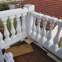 Nordic Balcony Vase Column Fence Molds Home Garden Railing Building Creative Stair Handrail Roman Column Cement Railing Mold