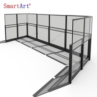 Sliding Smartart Aluminum Retractable Handrail Swimming Lean Glass Barrier Windshield Handrail Post Glass Railing System