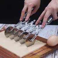 5 Wheels Cutter Dough Divider Side Pasta Knife Flexible Roller Blade Pizza Pastry Peeler Stainless Steel Bakeware Tools 240729