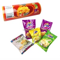 Custom Food Wrapping Laminated Printed Plastic Roll Film Packaging Rolls For Snack Chips Packing BOPP/VMCPP