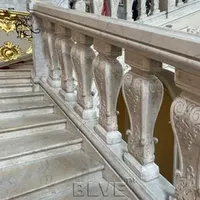 Indoor Luxury Decoration Hand Carved Stair Railing Marble Handrail Factory Price