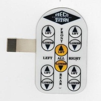 Digital Printed Keyboard Membrane Switch PET / PC Overlay With Embossing Rigid PCBA