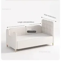 Nordic Solid Wood Child Bed for Sofa Bed Guardrail Splicing with Pedals Children Bed Light Luxury Simple Design Bed for Children