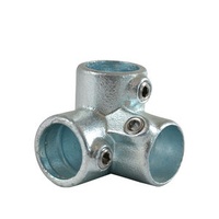 90 Degree Elbow Fitting Adjustable Tube Clamps Key Clamp Handrail 3 Way Galvanized Pipe Connectors