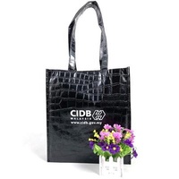 KHW Handled Bopp Laminated PP Woven Bag With Pocket PP Laminated Non Woven Shopping Bag Laminated Non Woven Laminated Gift Tote Bags