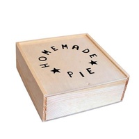 Handmade Easily Cared Pie Box Carrier Bakery Pastry Box Freshly Baked Wooden Pie Box