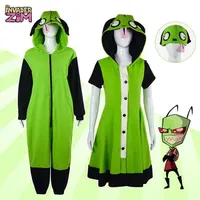 Alien Invaders ZIM Cos Costume ZIM Dib Membrane Dress Pajamas Hat Cosplay Costume Warm Clothing Super Comfortable