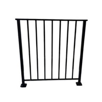 Galvanized Black Painted Steel Stair Balustrade Handrail Railing