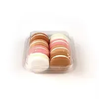 Customized Clear Rectangular Pet Pastry Containers Desserts Biscuit Bakery Plastic Box with Lid