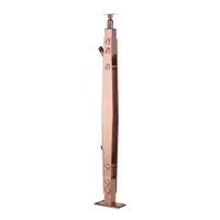 OEM ODM Precision Stainless Steel Staircase Bronze Color Handrail Parts Balustrade Post for Household/Villa/Apartment