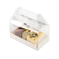 Transparent Portable Swiss Towel Roll Cake Roll Materials Recycled Clear Mousse Cake Dessert Pastry Box With Inner Tray