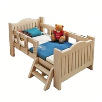 Durable Chinese Style Cradle Solid Wooden Children Bed New Type Baby Safety Cot Environmentally Friendly Sturdy Modern Wooden Crib Cribs With Guardrail