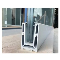 Aluminum Balcony Glass Railing Base Shoe Frameless Glass Balustrade Handrail Patio Staircase Aluminum U Channel Glass Railing