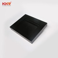 soft & Basin Sink Acrylic Resin Stone Wash Sink Smooth Rectangular Above Counter Ramp Handrail Sink