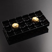 Wholesale Disposable Spot 18 Pieces Pastry Moon Cake Gift Packaging Box With Plastic Food Blister PET Chocolate Packing Tray