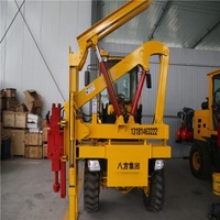 Construction works   Road guardrail ram height drilling wheel anti-collision road loading four wheels