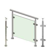 Stainless Steel Glass Balustrades Handrail Metal Deck Railing