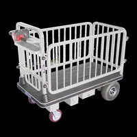 Moving Objects Outdoor Heavy Duty Electric Trolley With Guardrail Logistics Hand Trolley Cart