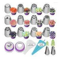 Baking Tools 27 Piece Russian Piping Tips Leaf Decoration Nozzles For Cakes Stainless Steel Pastry Molds Accessories And Bag