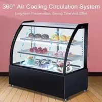 1800mm 2-Layers Customized Size Desert Pastry Cake Chocolate Display Refrigerator Chiller
