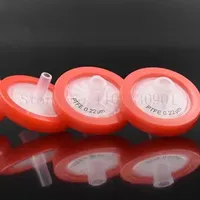 25pcs Lab 13mm/25mm PTFE Luer Millipore Syringe Filter Hydrophilic Needle Filter with 0.22/0.45/1.2um Membrane