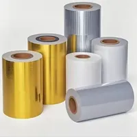 1.2mil Customizable Transparent BOPP Glossy Silver Film Adhesive Film for Printing Material