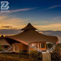 Luxury Glamping Tensile Membrane Safari Tents For Outdoor Resort China Type Villa Prefab Modular Tent UV Resistance Tensile Membrane