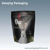customized doypack,coffee packaging bag,stand up zipper pouch with valve, MATT BOPP+NY+PE