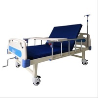 Cheap Price ABS Metal Single Flip Aluminum Guardrail Nursing Forming Medical Hospital Bed With 4cm Mattress